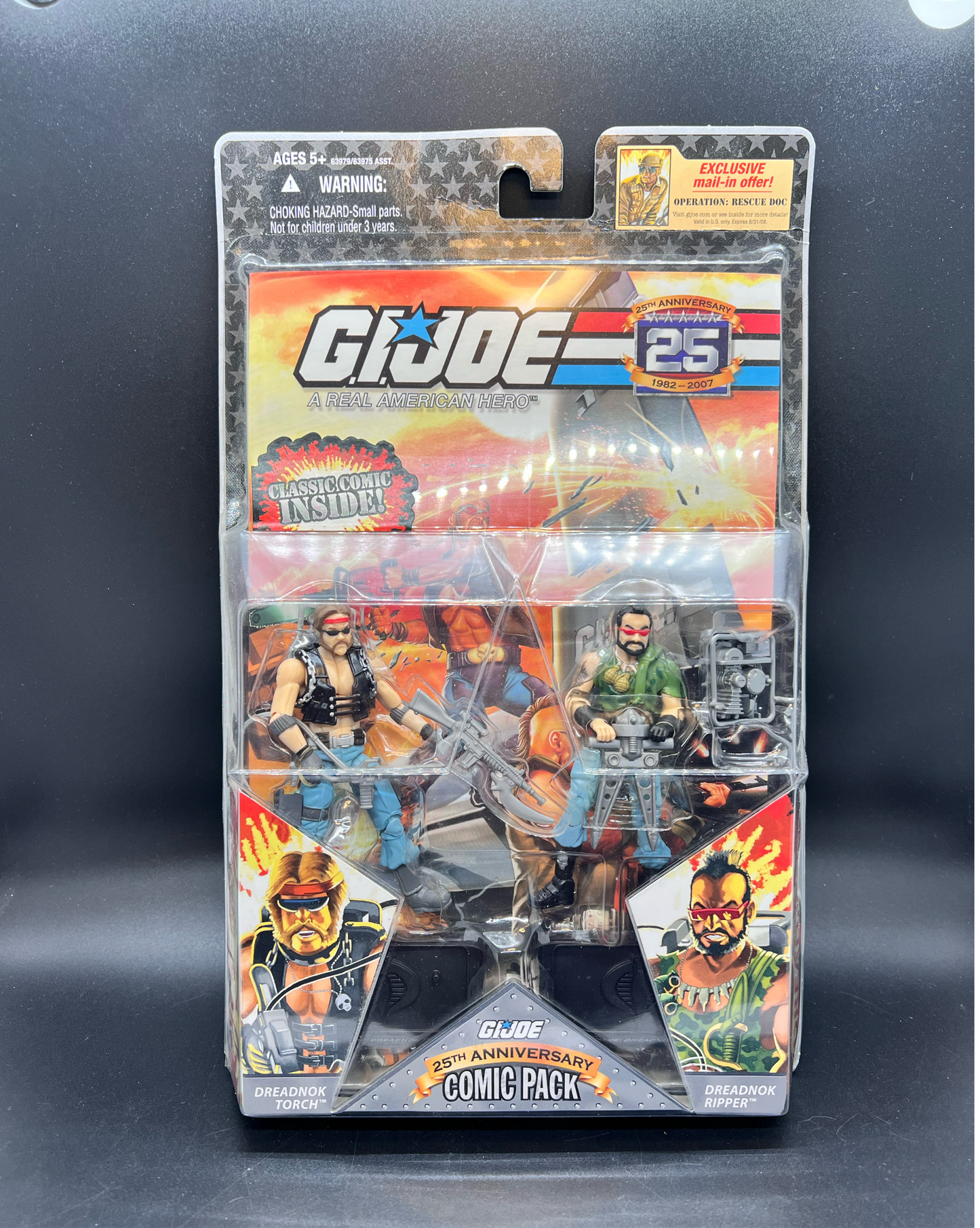 2007 GI Joe 25th Anniversay Comic 2 Pack Dreadnoks Torch and Ripper
