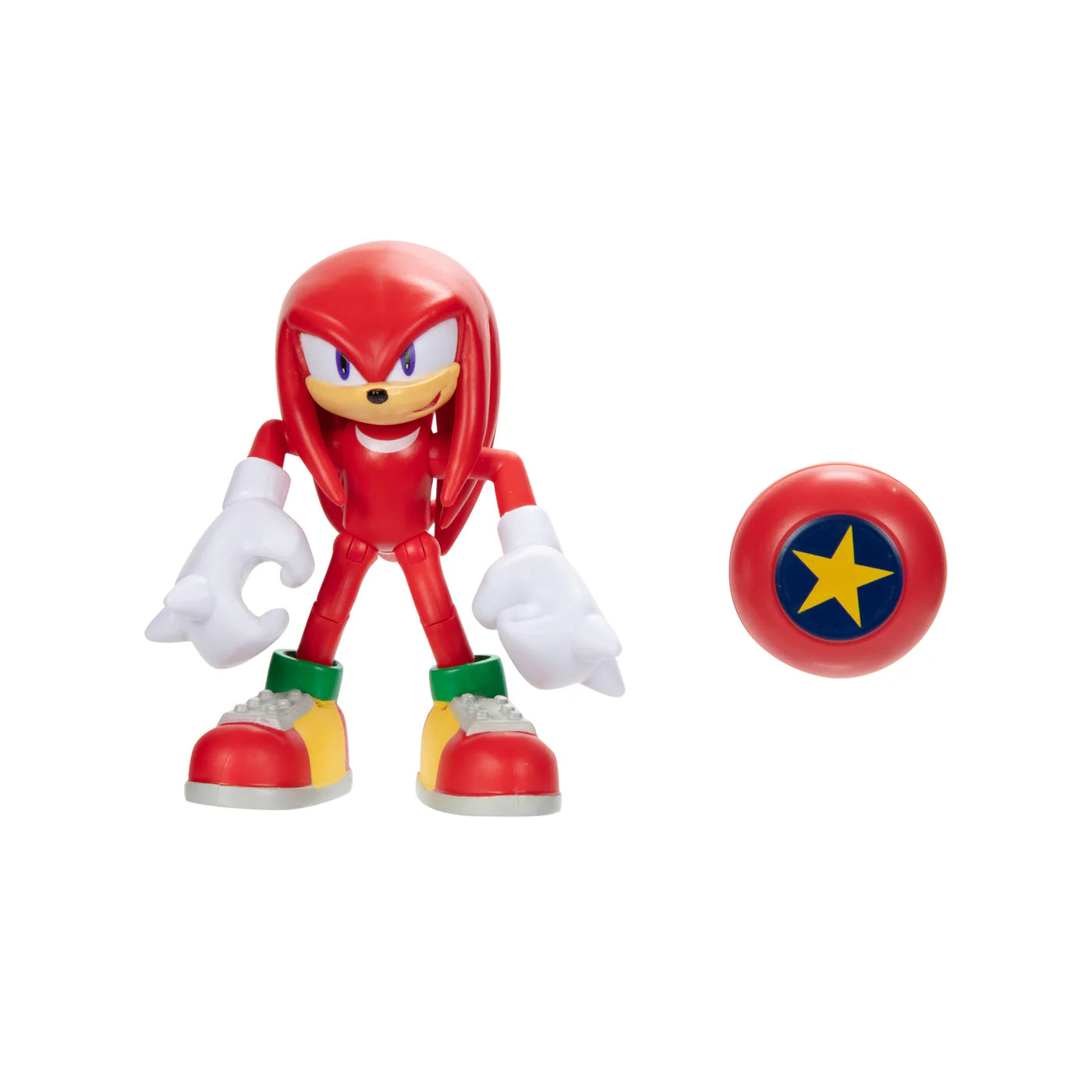 Jakks Pacific SONIC THE HEDGEHOG KNUCKLES 4" WITH STAR SPRING ARTICULATED ACTION FIGURE