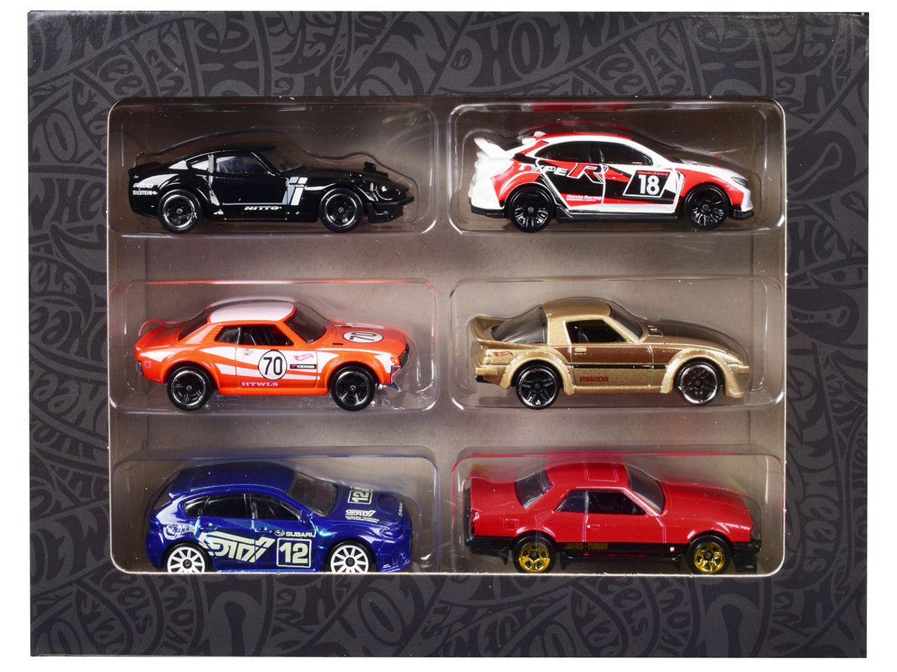 Japanese Import 6 Piece Set Diecast Model Cars by Hot Wheels