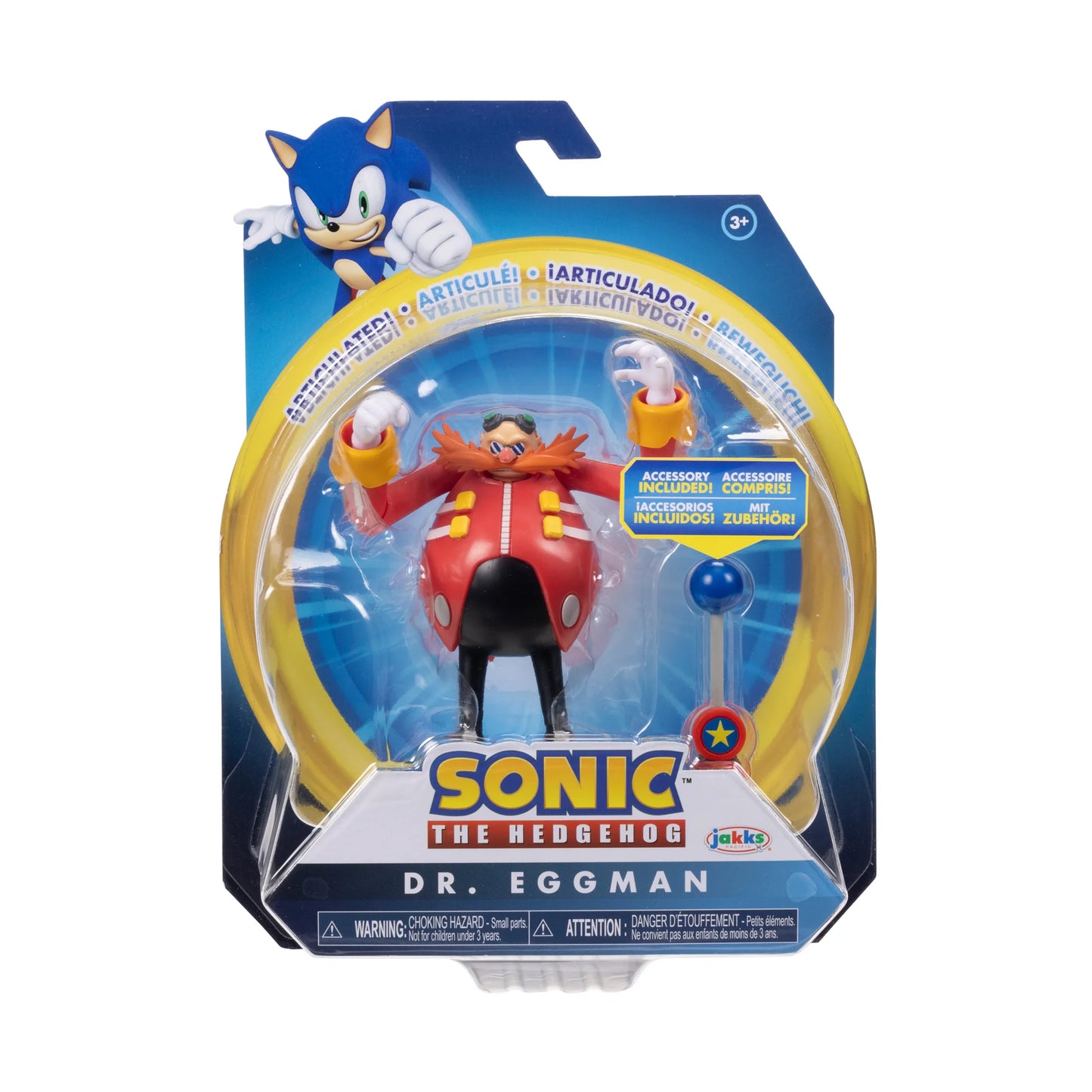 SONIC THE HEDGEHOG 4 INCH FIGURE DR. EGGMAN (MODERN) WITH CHECKPOINT