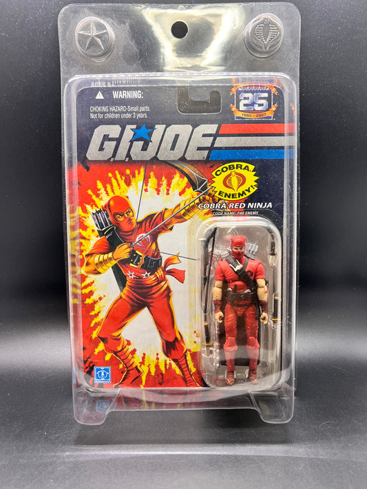 Gi Joe 25th Anniversary Cobra Enemy Red Ninja Action Figure