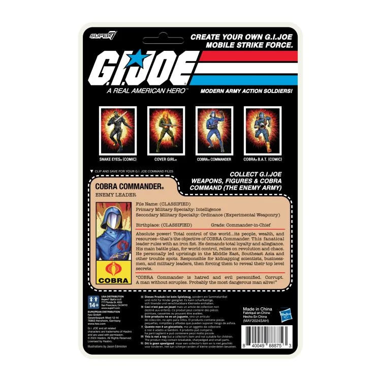 G.I. Joe ReAction+ Cobra Commander (Cartoon) Action Figure